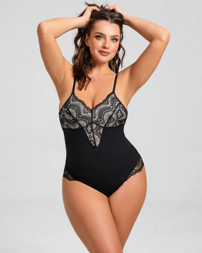 Half Laced Shapewear Bodysuit