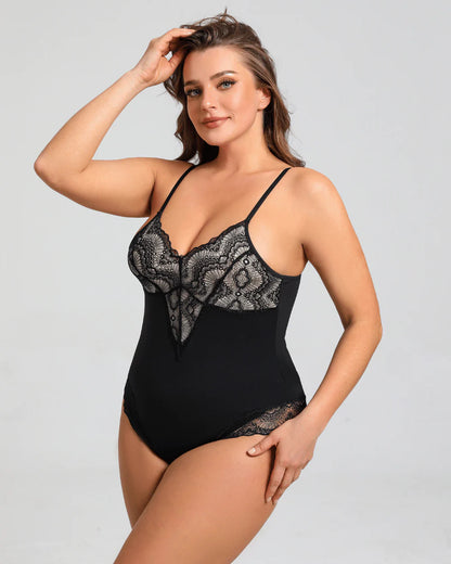 Half Laced Shapewear Bodysuit