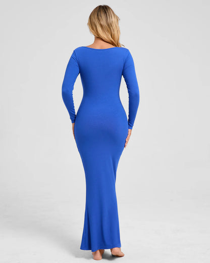 Long Sleeve Maxi Shapewear Dress
