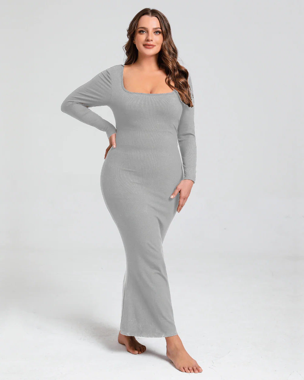 Long Sleeve Maxi Shapewear Dress